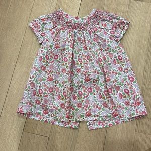 Fleurisse - spring flowers floral pink short sleeve 2-3T